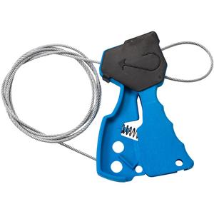 Original Cable Lockout - 6', Blue, Nylon, Steel, Pull-Tight