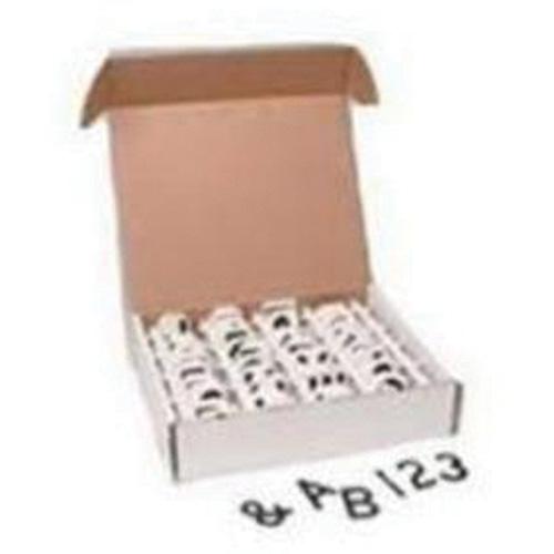 Quick-Align® Individual Gothic Labels Kit - Assorted Numbers/Letters/Punctuation, White, 1"