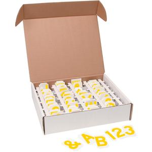 Quick-Align® Individual Gothic Labels Kit - Assorted Numbers/Letters/Punctuation, Yellow, 2"