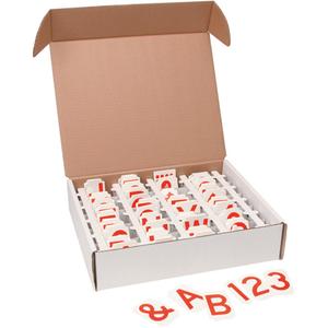 Quick-Align® Individual Gothic Labels Kit - Assorted Numbers/Letters/Punctuation, Red, 4"