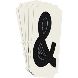 Condensed Quick-Align® Individual Number and Letter Labels - Ampersand (&), Black, 2"