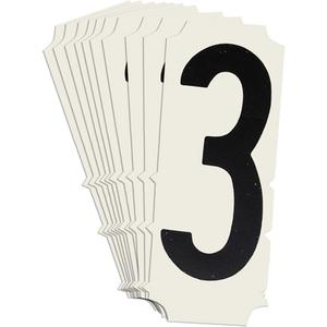 Condensed Quick-Align® Individual Gothic Number and Letter Labels - 3, Black, 2"