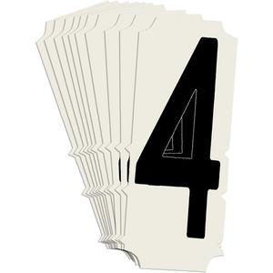 Condensed Quick-Align® Individual Gothic Number and Letter Labels - 4, Black, 2"