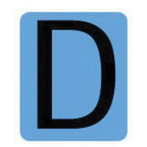 Condensed Quick-Align® Individual Gothic Number and Letter Labels - D, Black, 2"