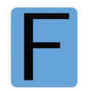 Condensed Quick-Align® Individual Gothic Number and Letter Labels - F, Black, 2"