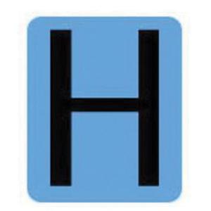 Condensed Quick-Align®Individual Gothic Number and Letter Labels - H, Black, 2"