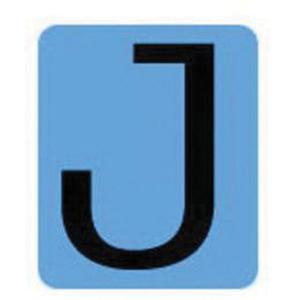 Condensed Quick-Align®Individual Gothic Number and Letter Labels - J, Black, 2"