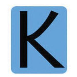 Condensed Quick-Align®Individual Gothic Number and Letter Labels - K, Black, 2"