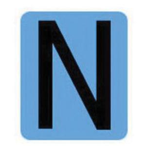 Condensed Quick-Align® Individual Gothic Number & Letter Labels - N, Black, 2"