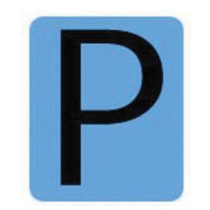 Condensed Quick-Align® Individual Gothic Number & Letter Labels - P, Black, 2"