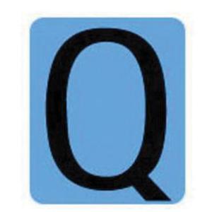 Condensed Quick-Align® Individual Gothic Number & Letter Labels - Q, Black, 2"