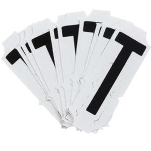 Condensed Quick-Align® Individual Gothic Number & Letter Labels - T, Black, 2"