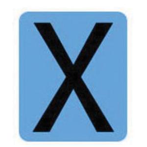 Condensed Quick-Align® Individual Gothic Number & Letter Labels - X, Black, 2"