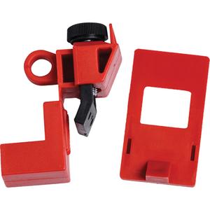 Clamp-On Lockout - Circuit Breaker, Red, Polypropylene, Electrical, 120/277 V
