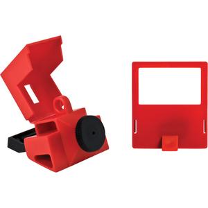Clamp-On Lockout - Circuit Breaker, Red, Polypropylene, Electrical, 480/600 V