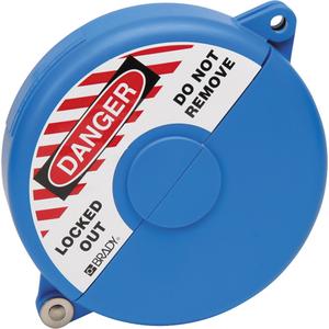 Valve Lockout - Gate, Polypropylene, Blue, Mechanical Risk, Danger Locked Out Do Not Remove