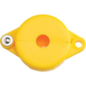 Valve Lockout - Gate, Polypropylene, Yellow, Mechanical Risk, Danger Locked Out Do Not Remove