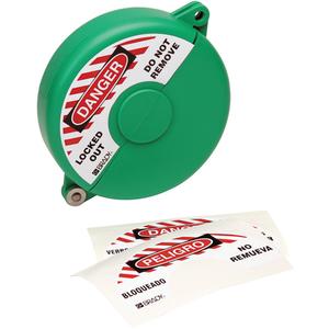 Valve Lockout - Gate, Polypropylene, Green, Mechanical Risk, Danger Locked Out Do Not Remove
