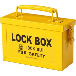 Group Lock Box - 1, Black on Yellow, 40, Steel, Lock Box Lockout for Safety