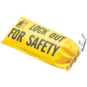 Lockout Bag - Black on Yellow, Canvas, English, Lockout for Safety
