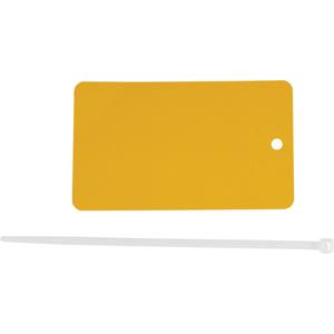 Blank Write-On Tag - Metal, Plastic, Individual, Yellow
