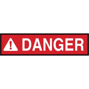 "Danger" Sign - Aluminum, Polystyrene, 7", 10", Adhesive, English with Pictogram, OSHA Header Sign, Black/red on white
