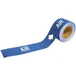 "Air" Directional Pipe Markers - Vinyl, White on Blue, 1-1/2" - 2", 1", 8", 3/4", English, Self-Adhesive
