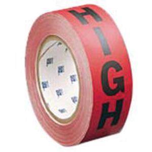 "High" Ammonia (IIAR) Pipe Marker Tape - Black on Red, 90', 4"