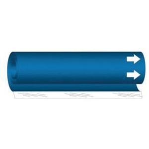 Blank Pipe Marker - Plastic, White on Blue, 1/2" - 1-3/8", 5", 8", 1/2", Direction Only, Wrap-Around