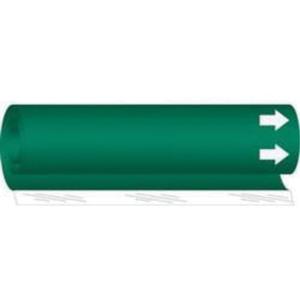 Blank Pipe Marker - Plastic, White on Green, 1/2" - 1-3/8", 5", 8", 1/2", Direction Only, Wrap-Around