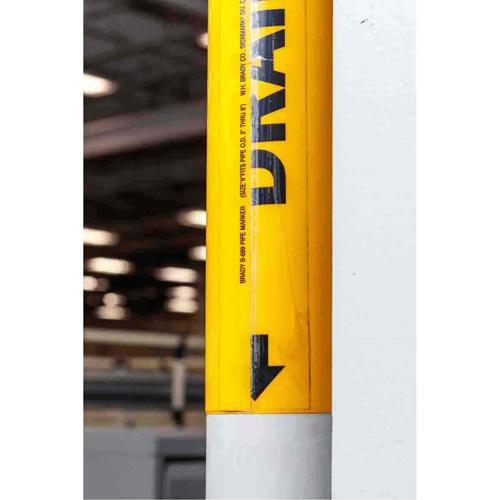 "Water" Pipe Marker - Plastic, White on Green, 2-1/2" - 7-7/8", 26", 12", 1-1/4", English, Wrap-Around - Image 4