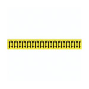 Arrow Semi-Conductor & Chemical Pipe Markers - Vinyl, Black on Yellow, 0" - 3/4", 1/2", 2-1/4", 1/4", English, Self-Adhesive, 28