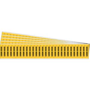 "Carbon Dioxide" Semi-Conductor & Chemical Pipe Markers - Vinyl, Black on Yellow, 0" - 3/4", 1/2", 2-1/4", 1/4", English, Self-Adhesive, 28
