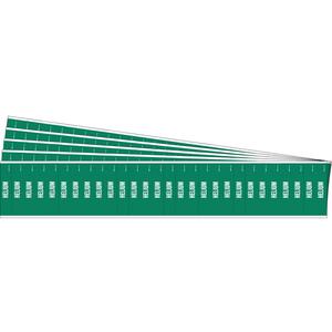 "Helium" Semi-Conductor & Chemical Pipe Markers - Vinyl, White on Green, 0" - 3/4", 1/2", 2-1/4", 1/4", English, Self-Adhesive, 28