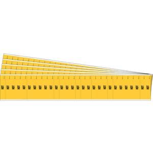"Hot" Semi-Conductor & Chemical Pipe Markers - Vinyl, Black on Yellow, 0" - 3/4", 1/2", 2-1/4", 1/4", English, Self-Adhesive, 28