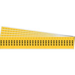 "Hot Water" Semi-Conductor & Chemical Pipe Markers - Vinyl, Black on Yellow, 0" - 3/4", 1/2", 2-1/4", 1/4", English, Self-Adhesive, 28