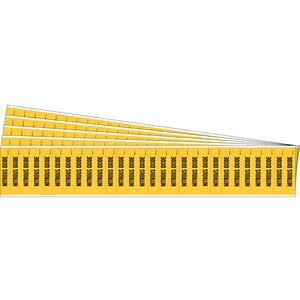 "Nitrous Oxide" Semi-Conductor & Chemical Pipe Markers - Vinyl, Black on Yellow, 0" - 3/4", 1/2", 2-1/4", 1/4", English, Self-Adhesive, 28