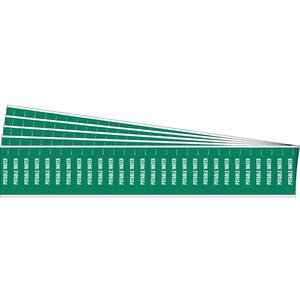 "Potable Water" Semi-Conductor & Chemical Pipe Markers - Vinyl, White on Green, 0" - 3/4", 1/2", 2-1/4", 1/4", English, Self-Adhesive, 28