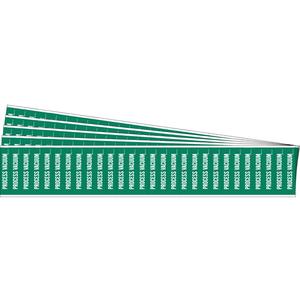"Process Vacuum" Semi-Conductor & Chemical Pipe Markers - Vinyl, White on Green, 0" - 3/4", 1/2", 2-1/4", 1/4", English, Self-Adhesive, 28