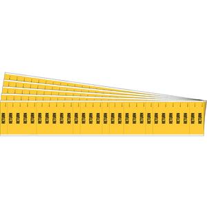 "Return" Semi-Conductor & Chemical Pipe Markers - Vinyl, Black on Yellow, 0" - 3/4", 1/2", 2-1/4", 1/4", English, Self-Adhesive, 28