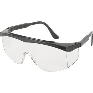 SS1 Series Safety Glasses - Meets/Exceeds CSA Z94.3/ANSI Z87+, Clear, Anti-Scratch, Anti-Fog/Anti-Scratch, Black, Nylon, 90%