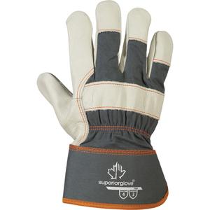 Endura® Driver Gloves - Small, Medium, Large, X-Large, 2X-Large, Unlined, Grain Cowhide, Safety, Cotton/Nylon, ANSI Level 3, ANSI Level 4, 2"
