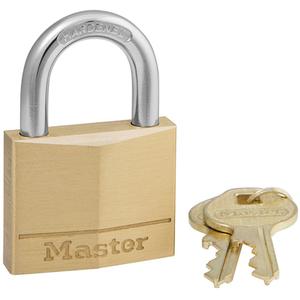 Padlock - Security Padlock, 1-9/16", 1/4", 7/8", 13/16", Solid Brass, Steel, Keyed Different
