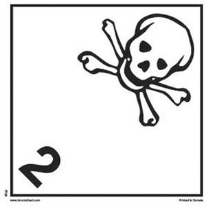 TDG Shipping Labels - 2.3, Poison Gas, Paper, 4", 4"