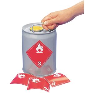 TDG Shipping Labels - 3, Flammable Liquids, Paper, 4", 4"