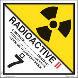 TDG Shipping Labels - 7, Radioactive II, Paper, 4", 4"