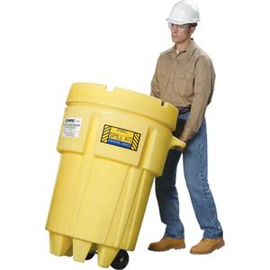 Wheeled Overpack® 95 Salvage Drums - 27.25", 38.5", 95 US gal., Mobile, 31.4" top dia. x 25.75" bottom dia. x 47.5" H, 27.25" top dia. x 24.75" bottom dia. x 38.5" H, 250 lbs.