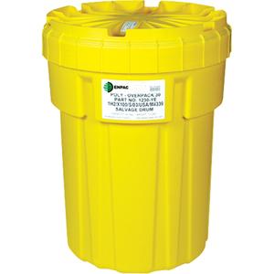 Poly-Overpack® 30 Salvage Drum - 21.5", 28.1", 30 US gal., Stationary, 23" top dia. x 18" bottom dia. x 30" H, 21.5" top dia. x 17" bottom dia. x 28.1" H, 220 lbs.