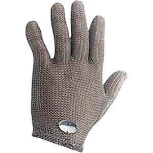 Mesh Glove - X-Small/6, Small/7, Medium/8, Large/9, X-Large/10, Non-Knit, Stainless Steel, Not Coated, ANSI/ISEA 105 Level 5, Unrated, Unrated, Unrated, Unrated, Spring wrist, Stainless steel