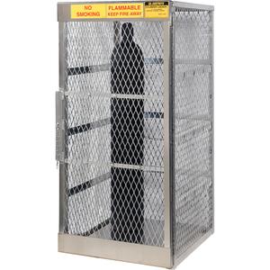 Aluminum LPG Cylinder Locker Storage - 65", 30", 32", Silver, 10, 20, Compressed Gas, Up to 10 comp. gas cylinders